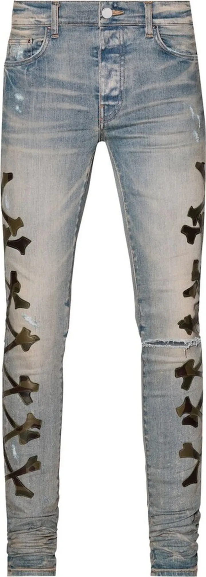 Camo Bones skinny jeans