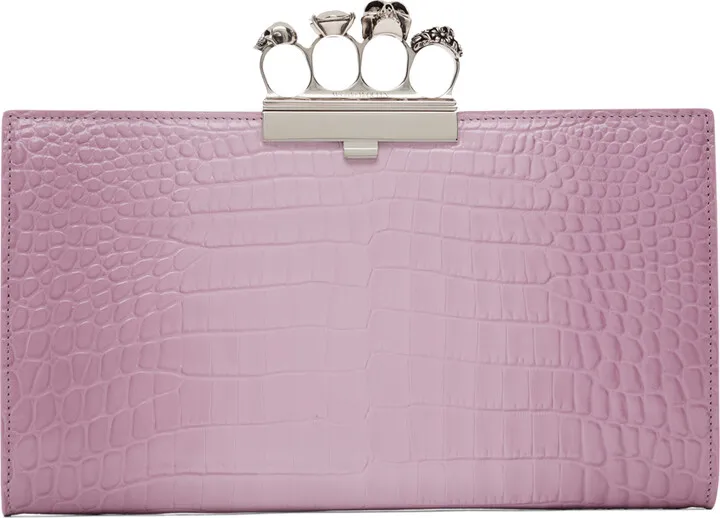 Alexander McQueen Pink Jewelled Clutch