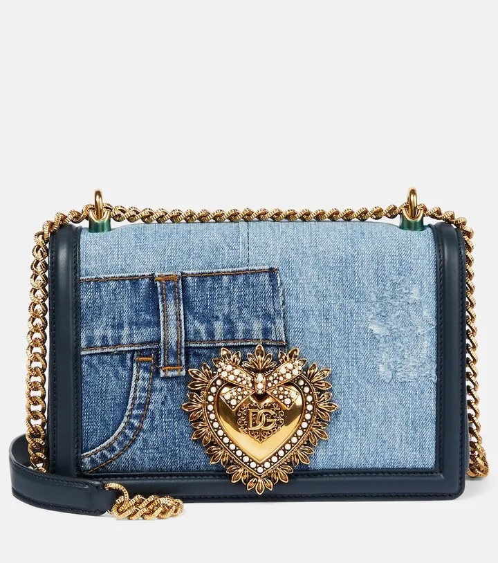 Devotion Medium denim shoulder bag
