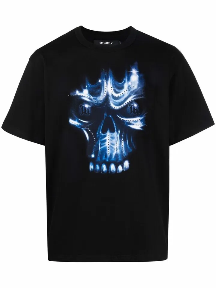 skull-print cotton T-shirt