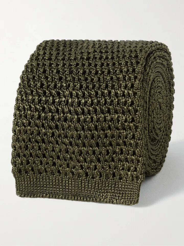 7.5cm Knitted Silk Tie