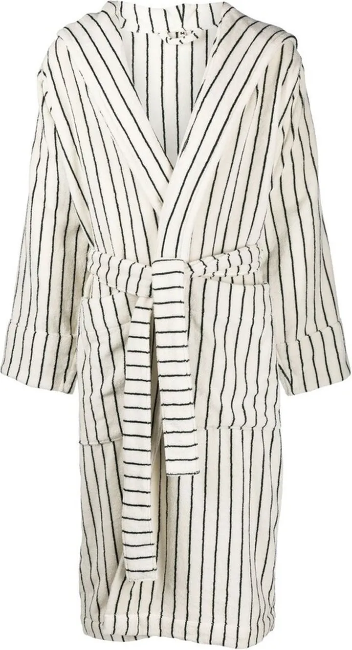 Striped Hooded Bathrobe