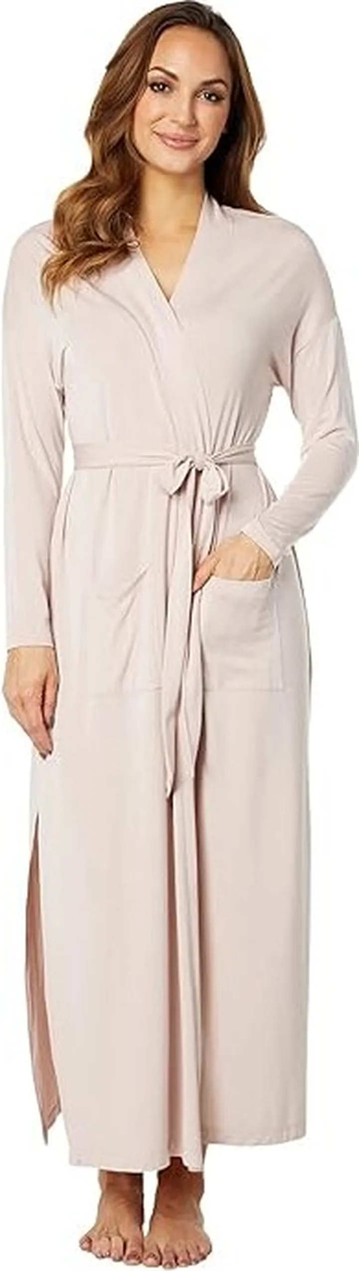 Barefoot Dreams Luxe Milk Jersey(r) Duster Robe (Faded Rose) Women's Robe