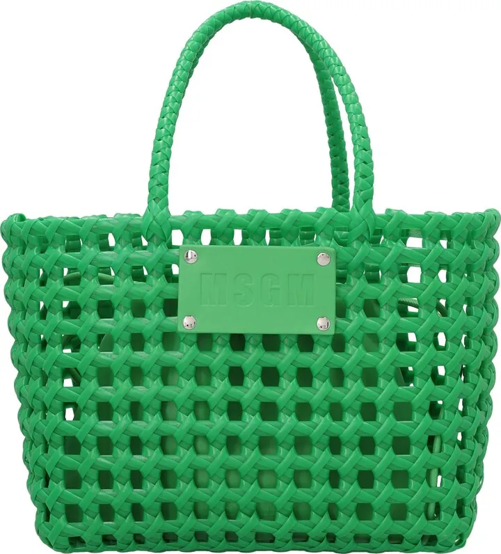 Logo Weaved Shopping Bag MSGM