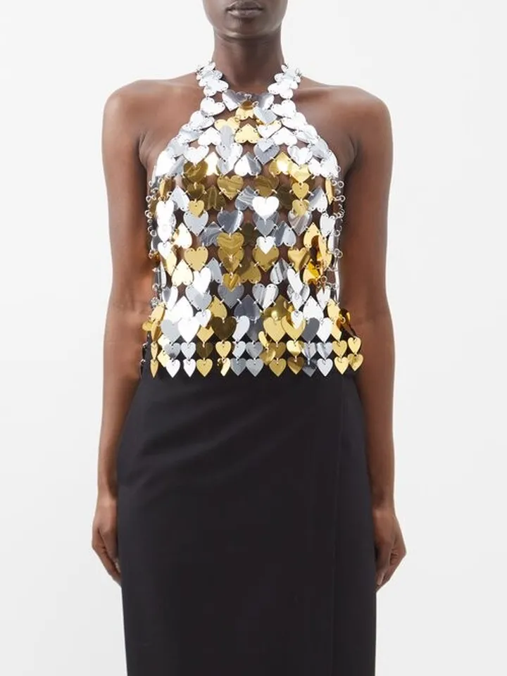 Heart Chainmail Halterneck Top
