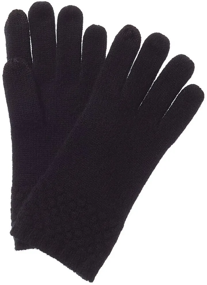 Phenix Honeycomb Detail Cashmere Gloves