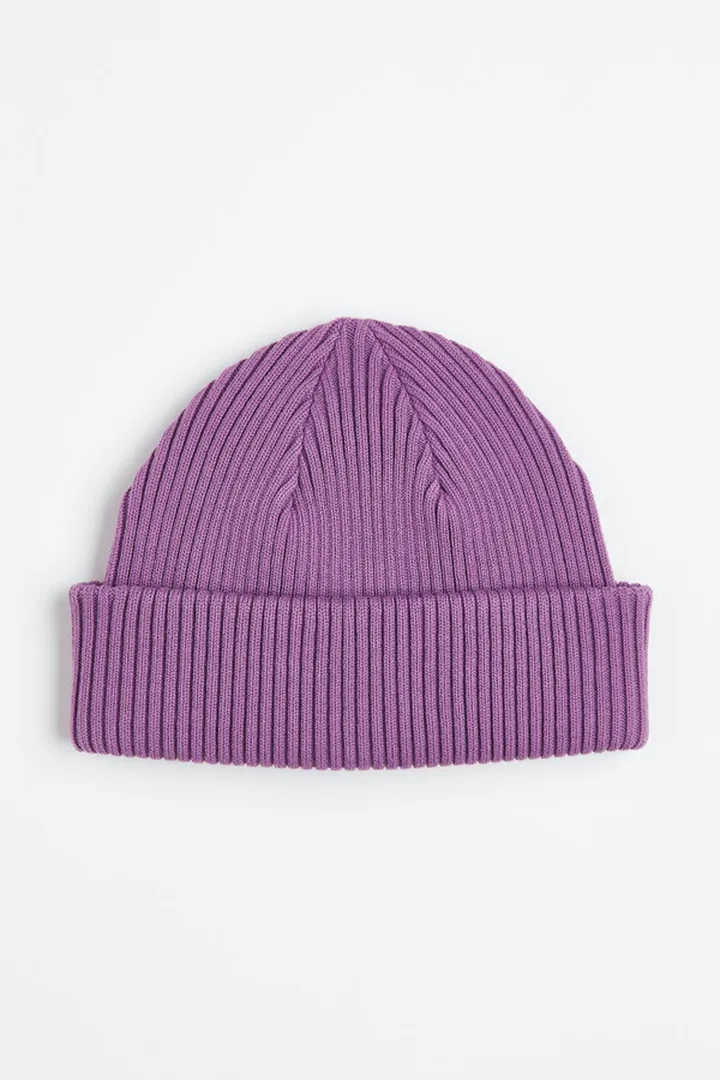 Rib-knit Cotton Beanie