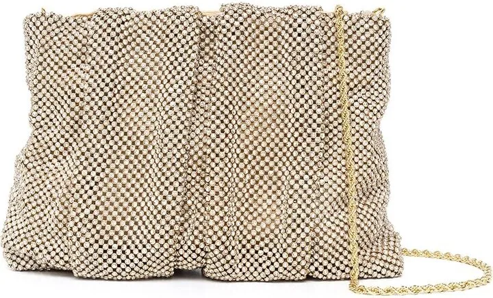 Ember diamanté-mesh crossbody bag