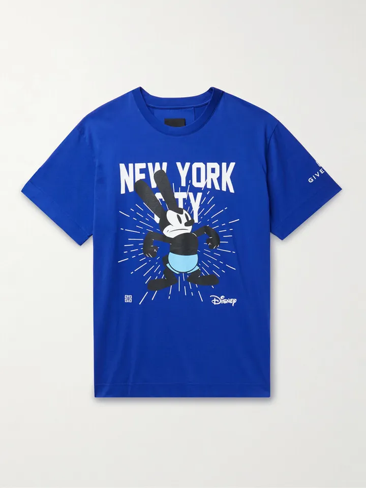 + Disney Logo-Print Cotton-Jersey T-Shirt