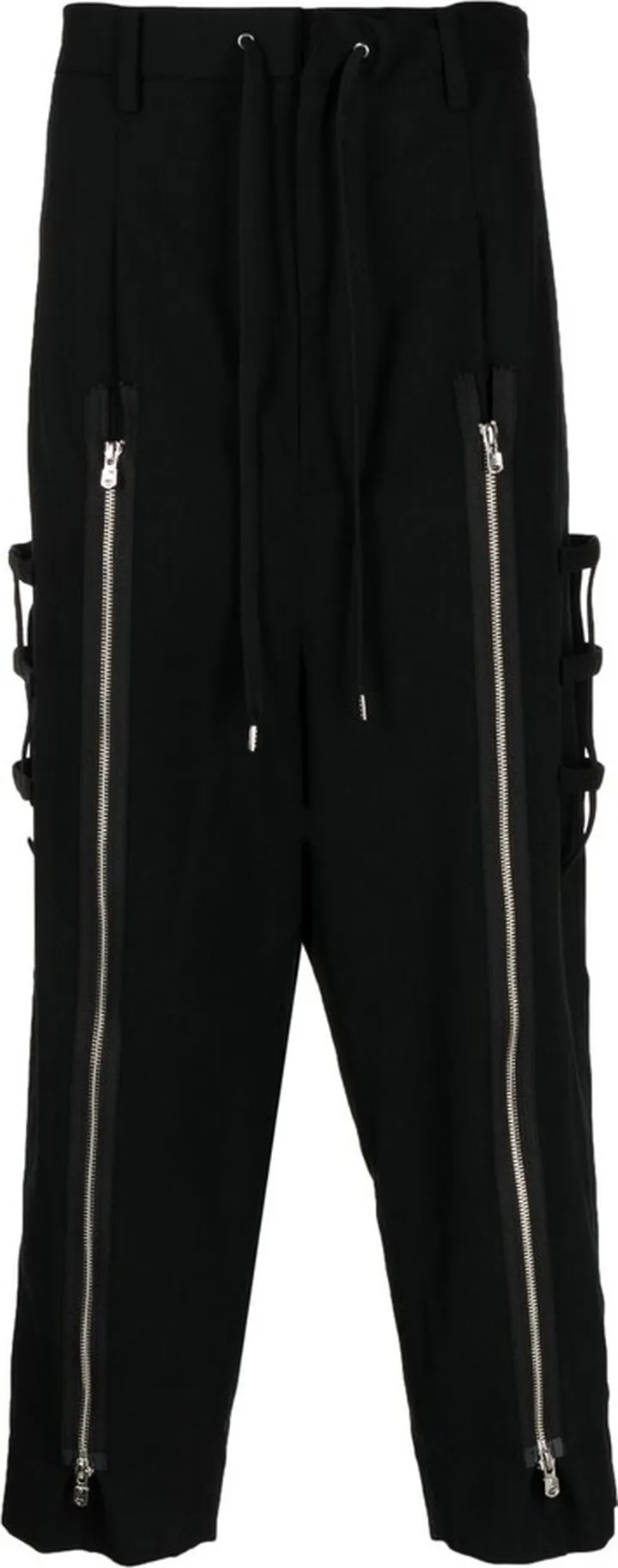 Drawstring Straight-Leg Trousers