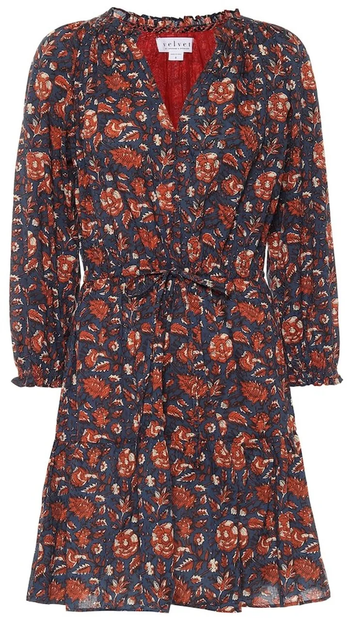 Shoshana floral cotton minidress