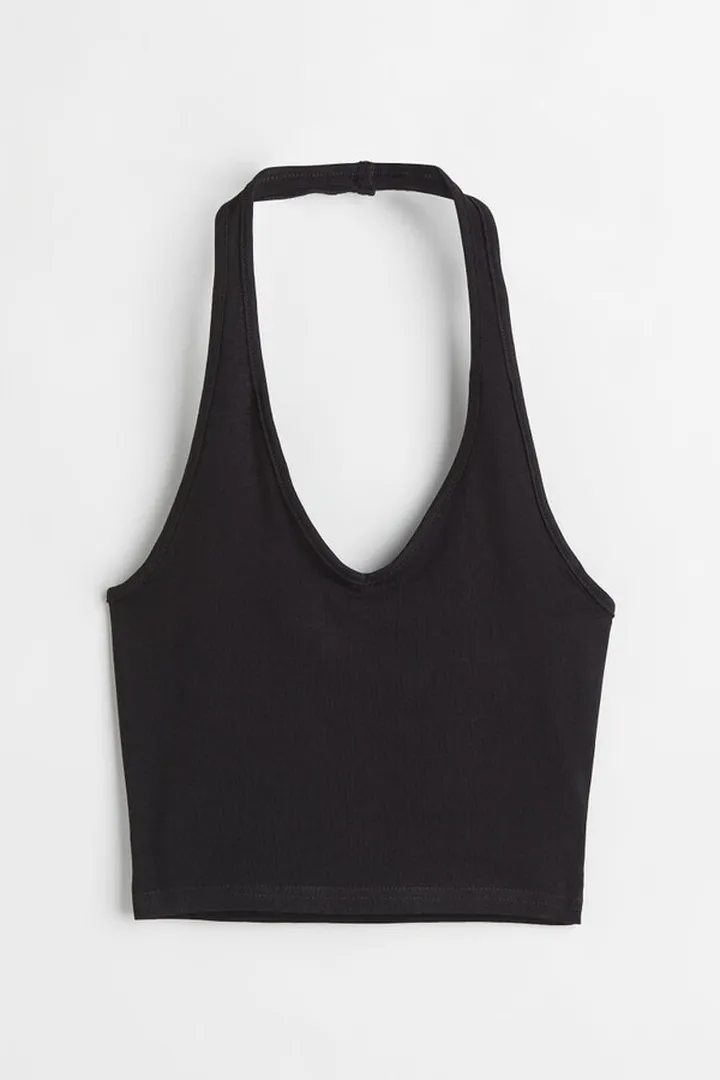 Halterneck V-neck Top