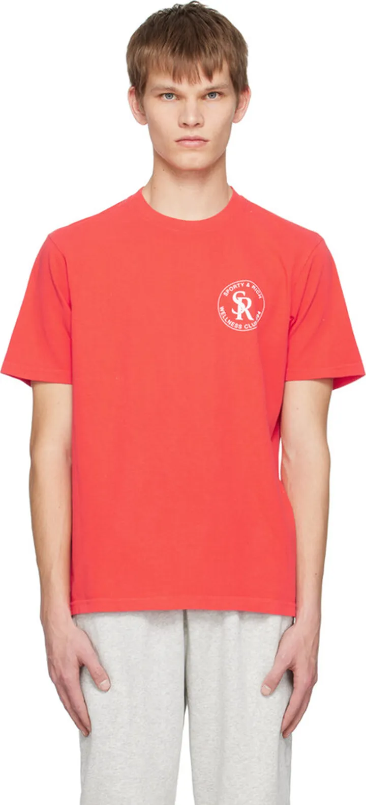 Sporty & Rich Orange Printed T-Shirt