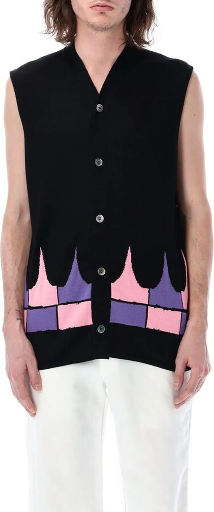 Comme des Garçons Homme Plus V-Neck Knitted Vest