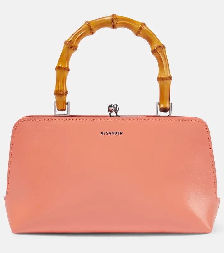 Mini leather tote bag