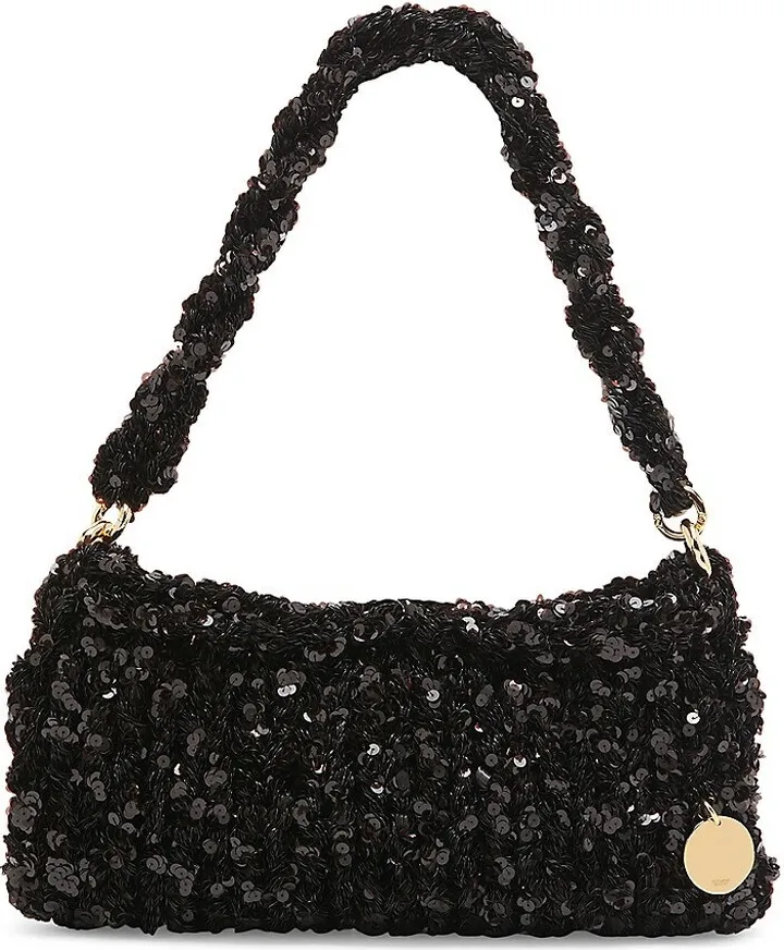 Sequins Nappa Shoulder Bag