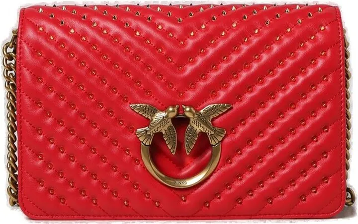 Pinko Love Birds Stud-Detailed Crossbody Bag