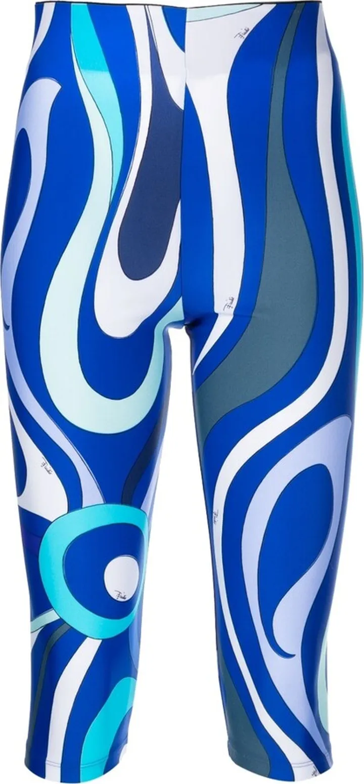 Graphic-Print Long Shorts
