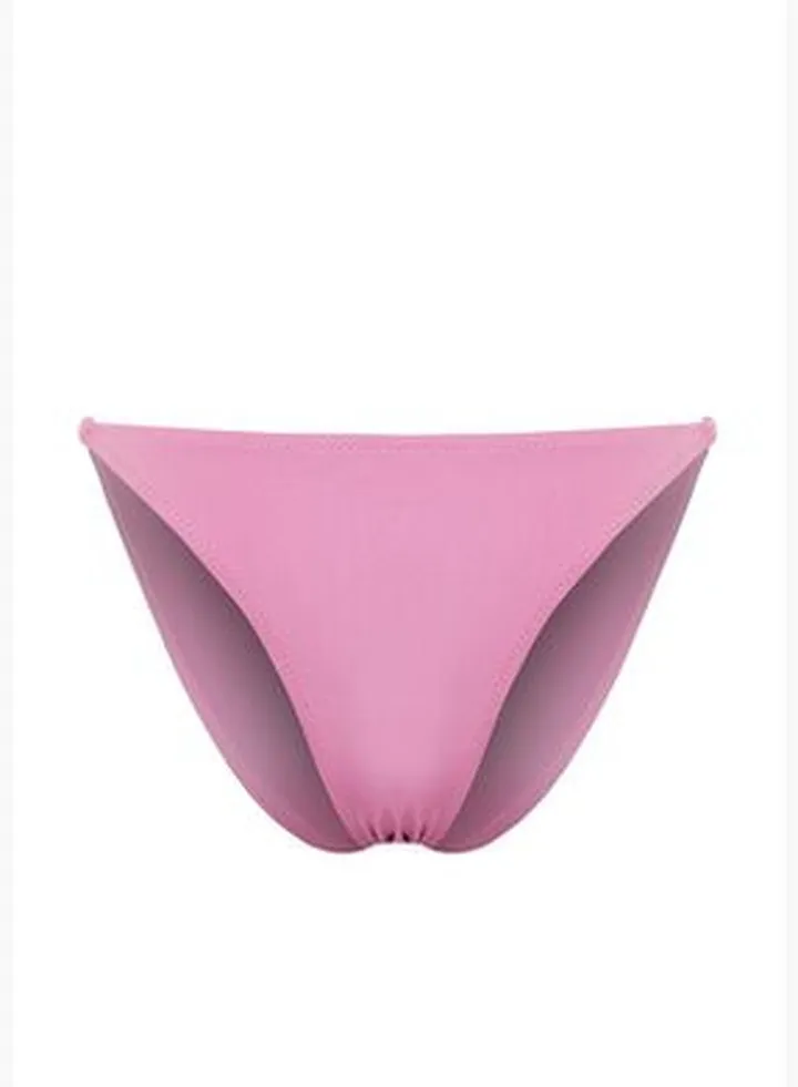 Pink Gathered Bikini Bottoms TBESS24BA00109