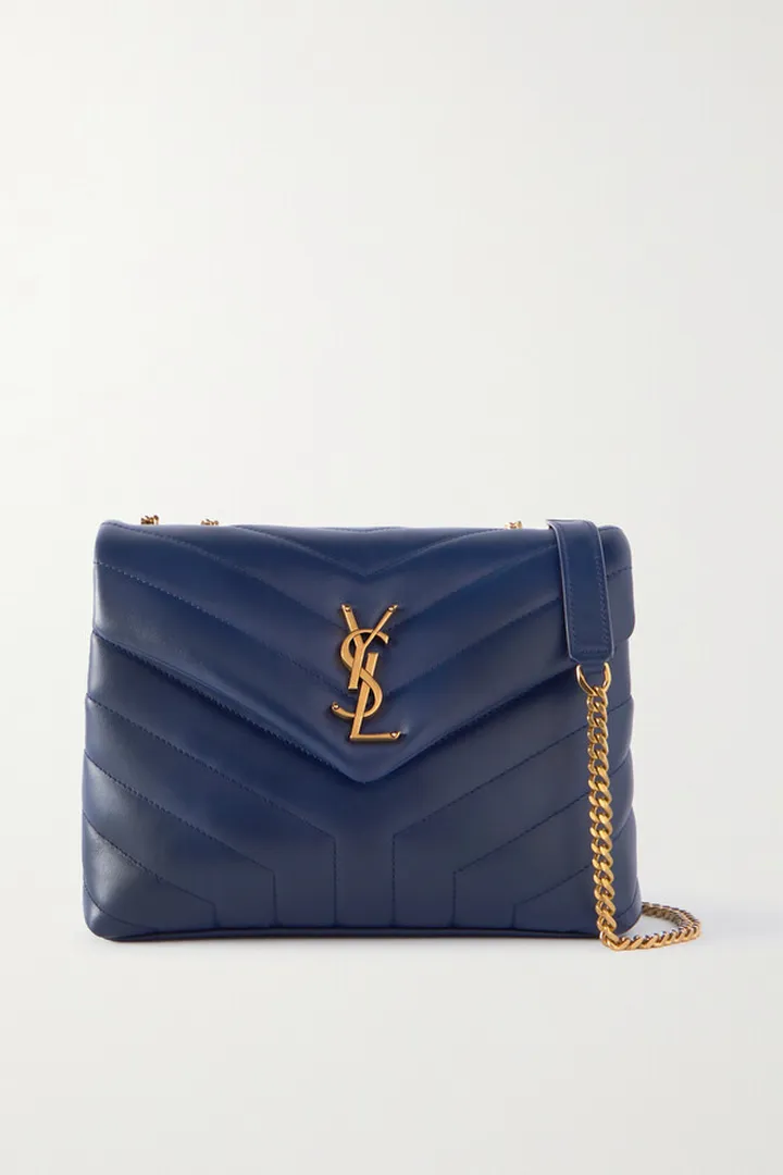 SAINT LAURENT - Loulou Small Quilted Leather Shoulder Bag - Blue