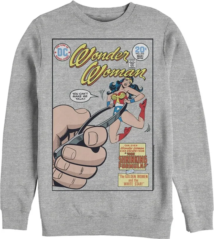 Men's Justice League Shrinking Woman Comic Book Cover Sweatshirt - Athletic Heather - Small