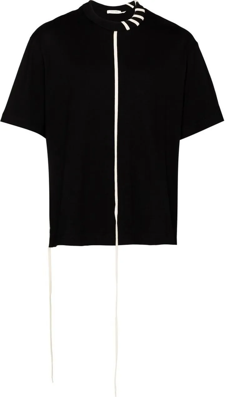 lace-detail short-sleeve T-shirt