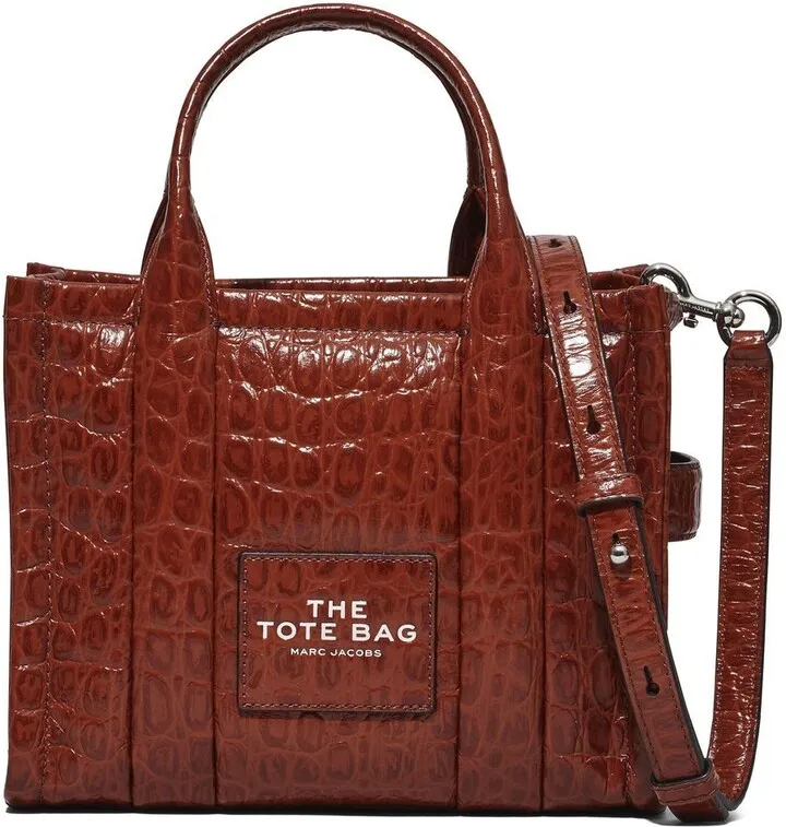 The Mini croc-embossed leather tote bag