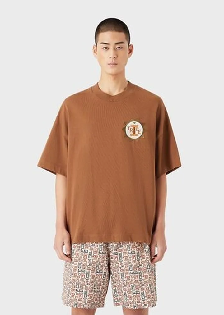 Sustainable Collection organic American jersey T-shirt with patch