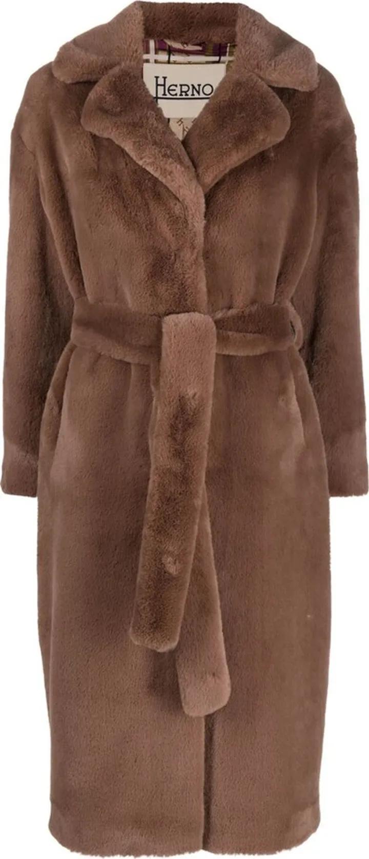 HERNO- Soft Faux Fur Long Coat