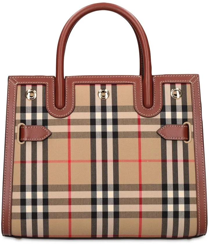 Baby Title vintage Check leather bag