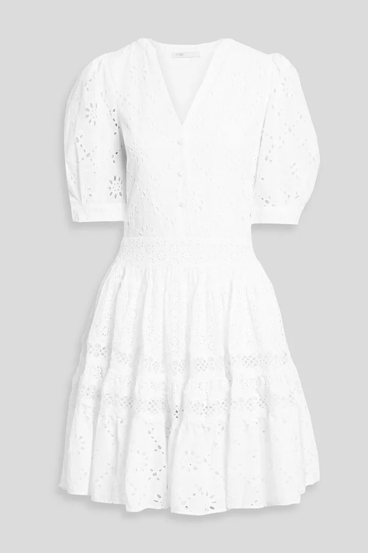 Rayantee broderie anglaise cotton mini dress