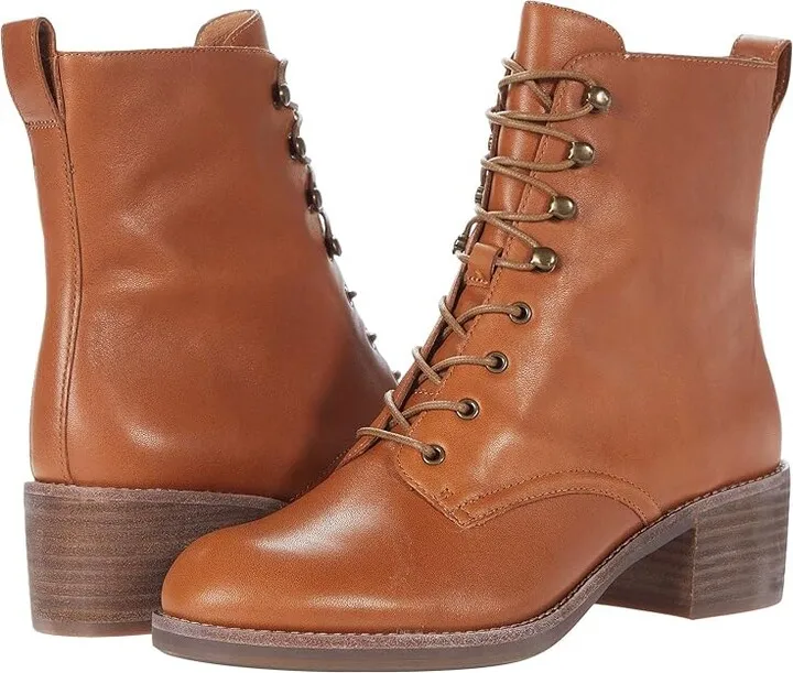 Madewell The Patti Lace-Up Boot (English Saddle) Women's Shoes