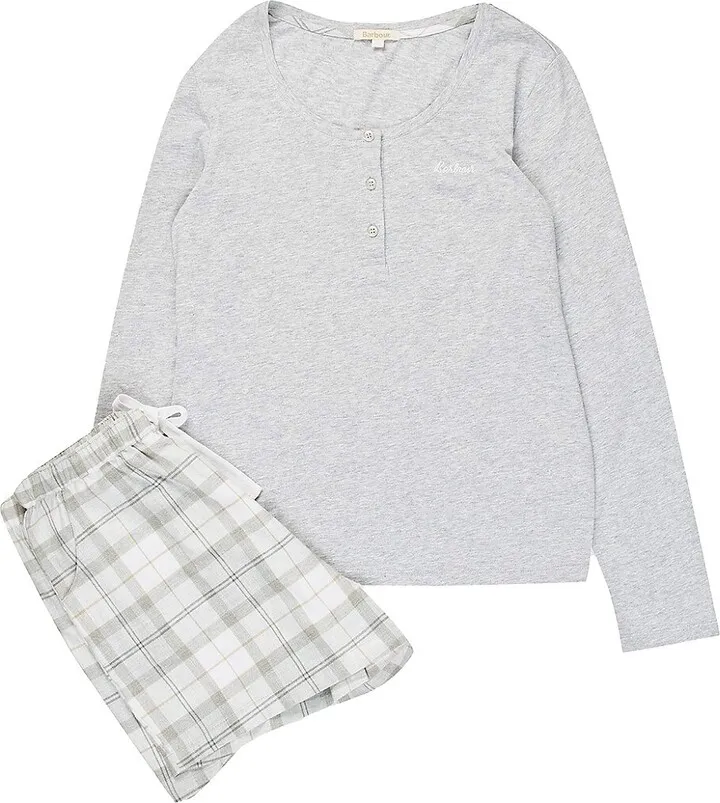 Etta Cotton-Blend Henley Pajama Set