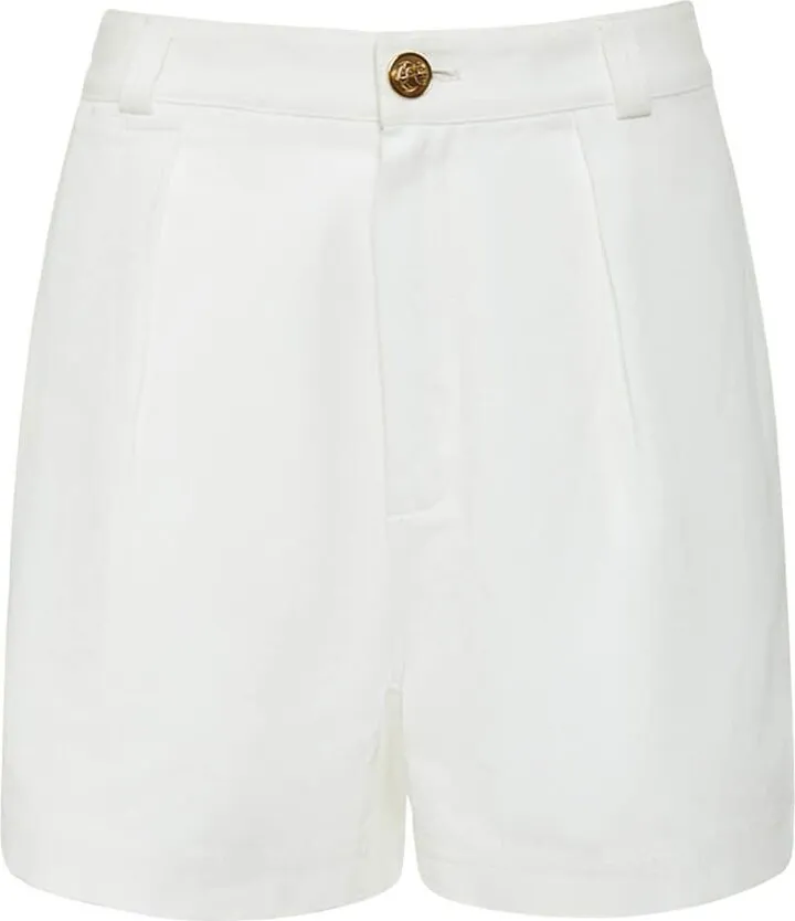 Gotan cotton & linen drill mini shorts