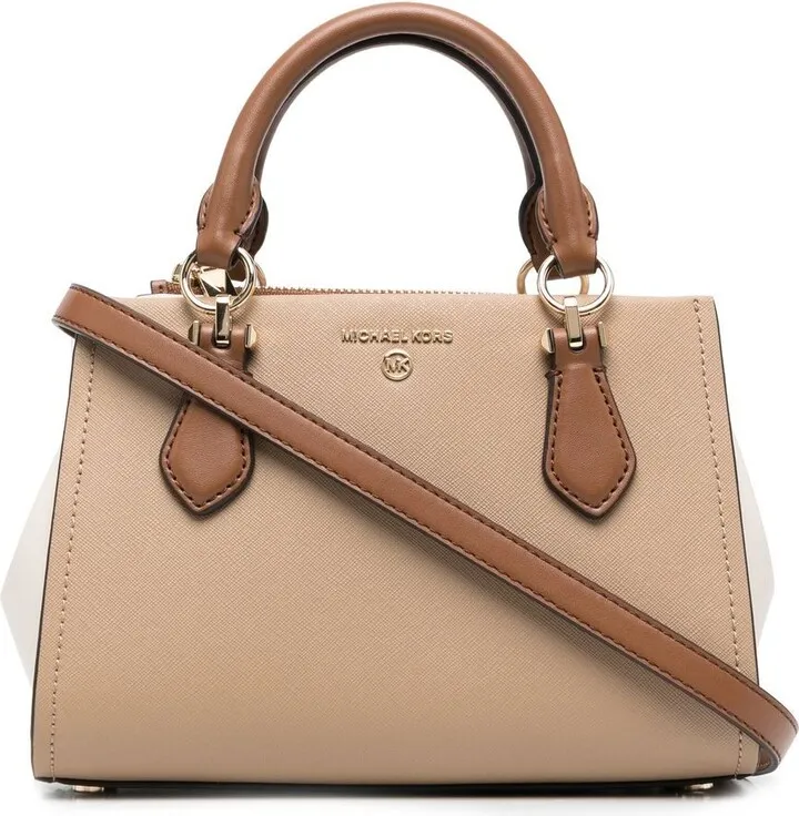 Logo-Plaque Leather Tote Bag