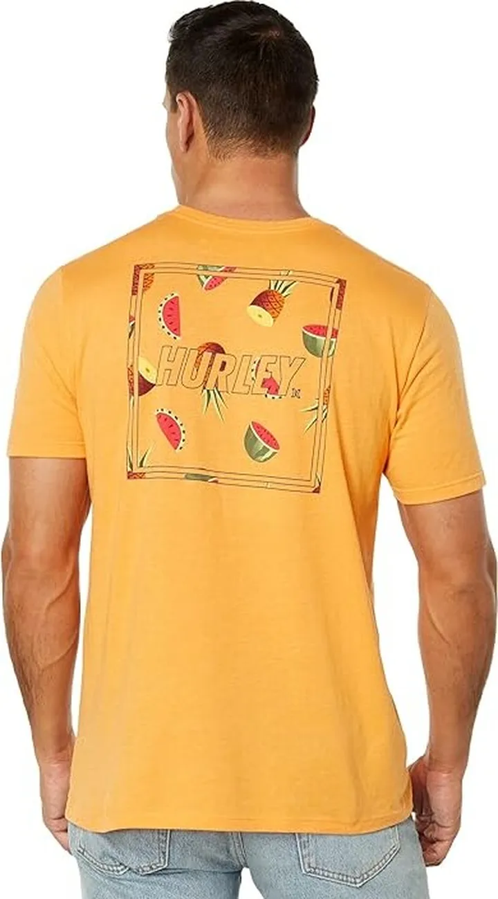 Hurley Four Corners Short Sleeve Tee (Nectarine) Men's Clothing