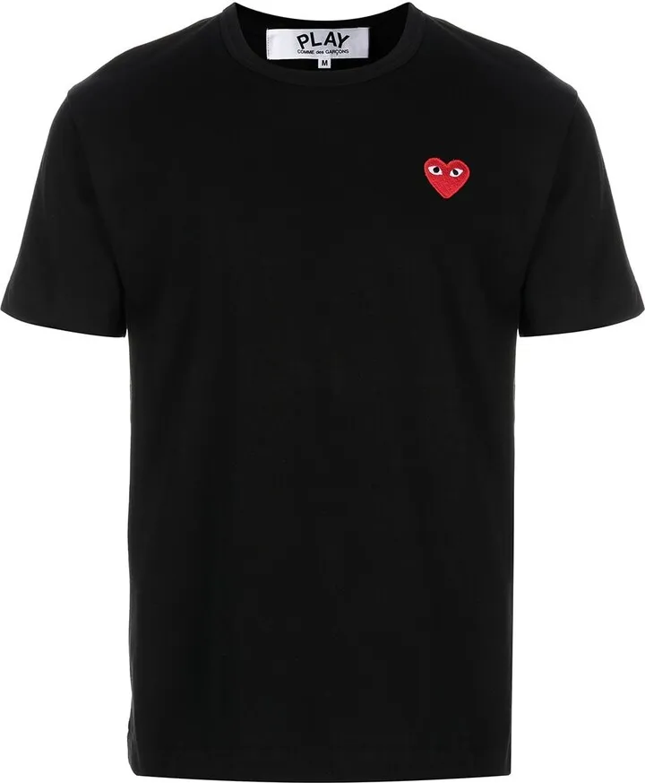embroidered heart-logo cotton T-shirt