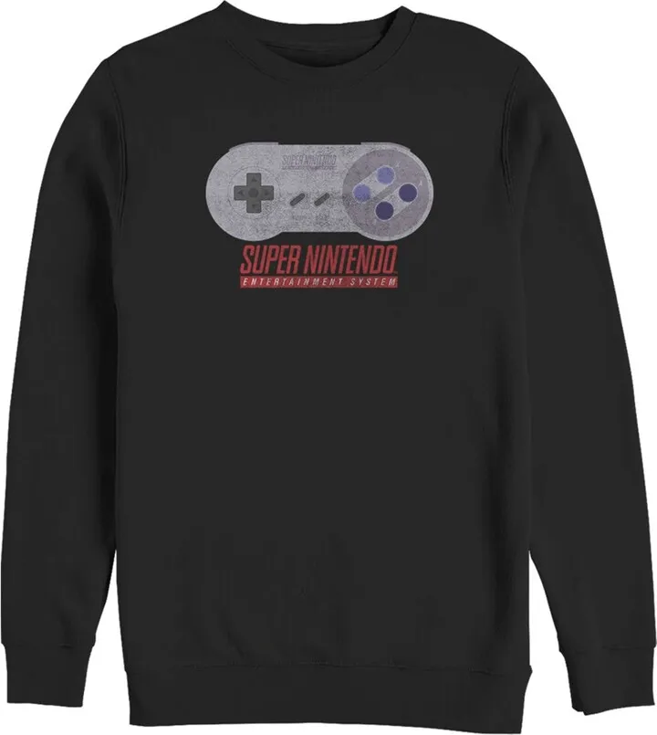 Men's Nintendo SNES Controller Sweatshirt - Black - Small