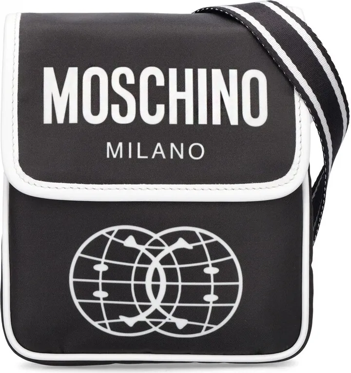 Logo print nylon crossbody bag