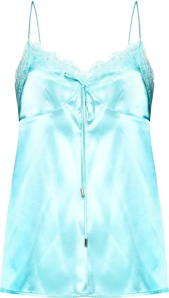 Pinko Lace-Trim Satin Camisole