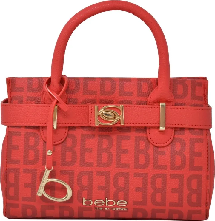 bebe Women's Evie Print Small Satchel Bag