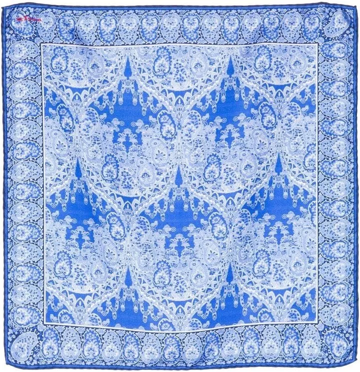 Paisley-Print Silk Handkerchief