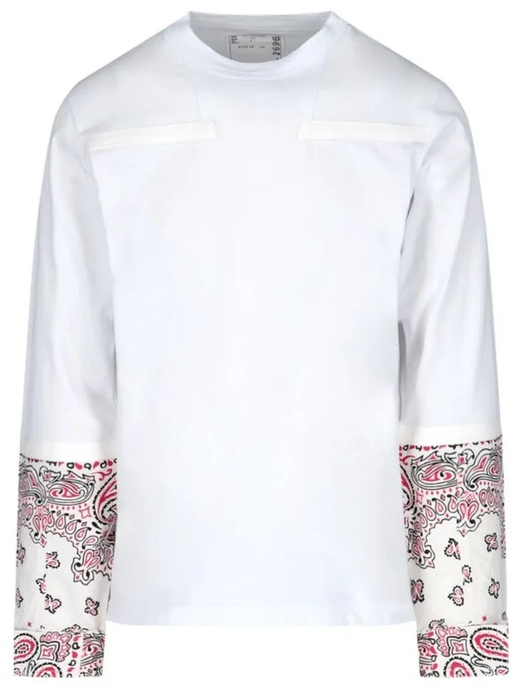 Sacai Paisley Printed Crewneck T-Shirt
