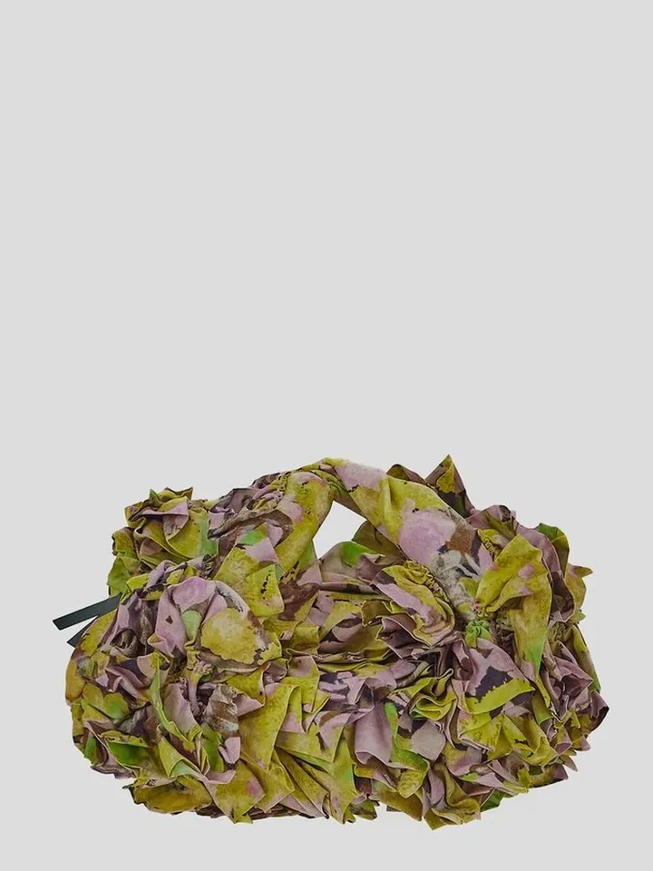 Dries Van Noten Allover Floral Motif Flared Tote Bag