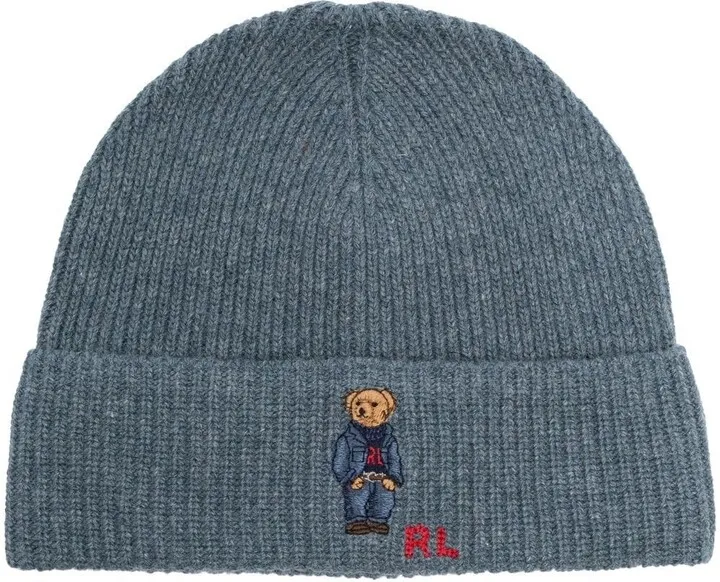 Polo Bear embroidered beanie