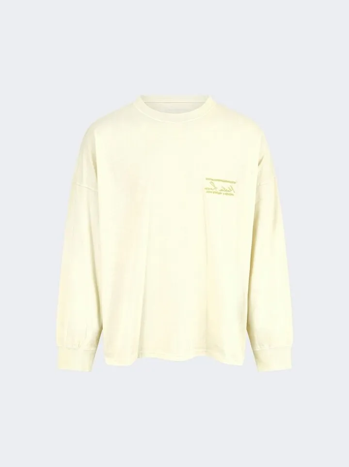 Oversized Long-sleeve Tee Vanilla Acid