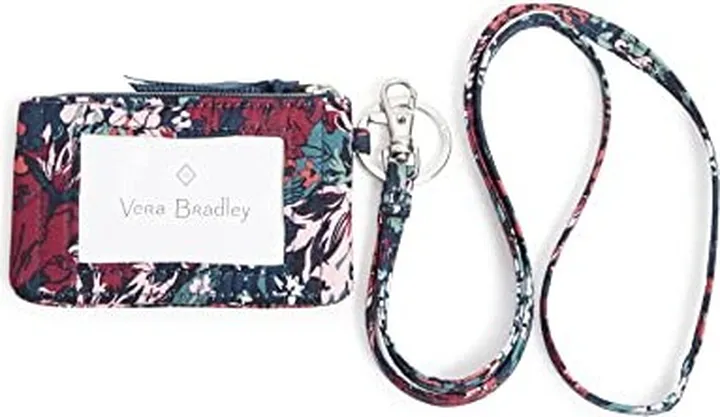 Vera Bradley Women's Performance Twill Zip ID Case and Lanyard Combo