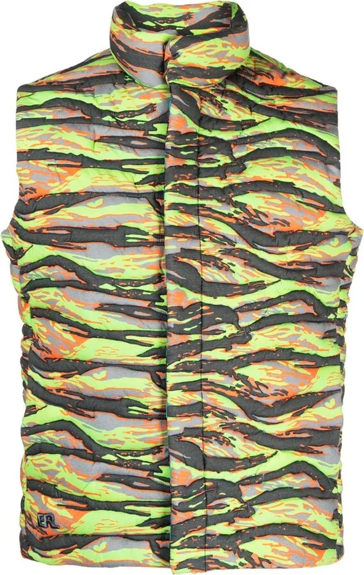 Printed Quilted Puffer Gilet
