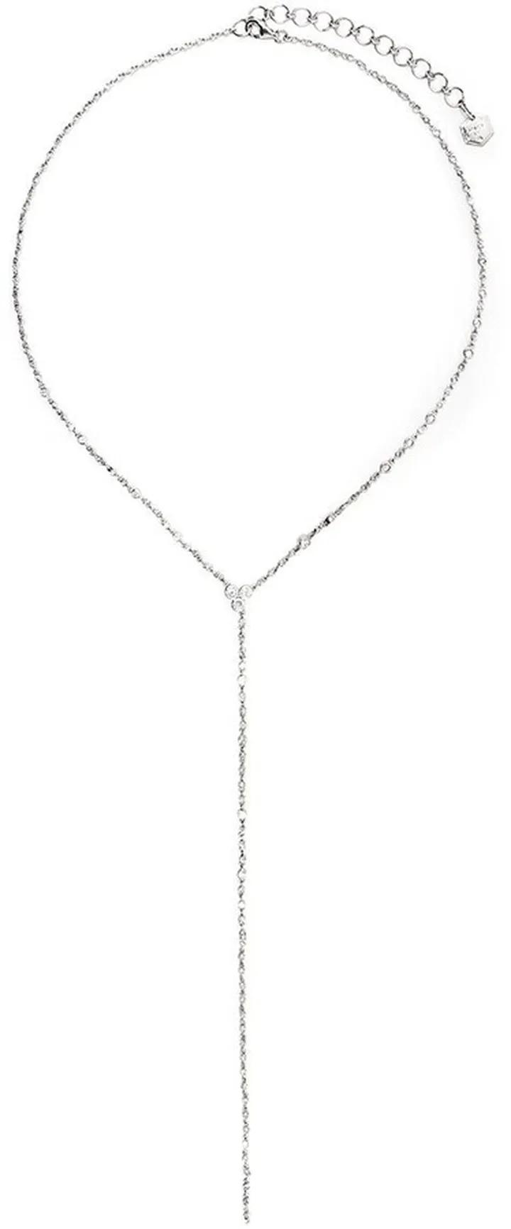 18kt white gold diamond Infinity Y necklace