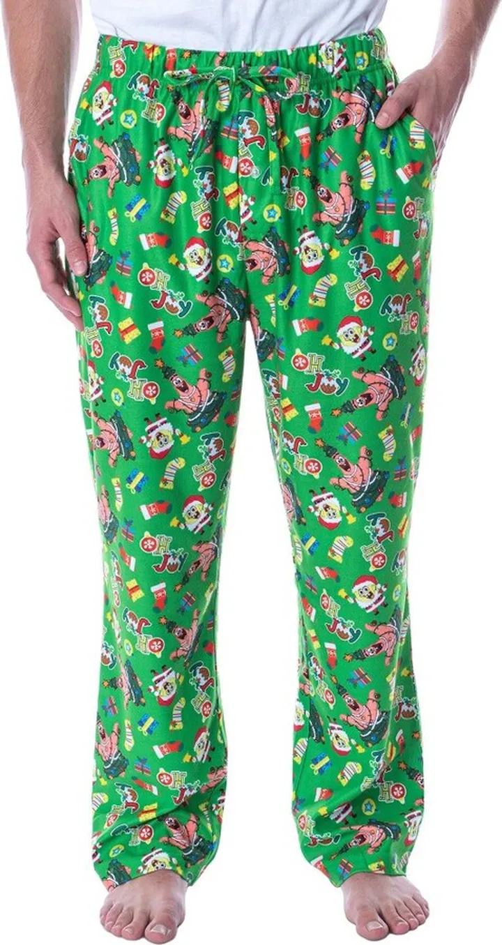 Nickelodeon Mens' SpongeBob SquarePants Oh Joy Loungewear Pajama Pants (XXXL) Green